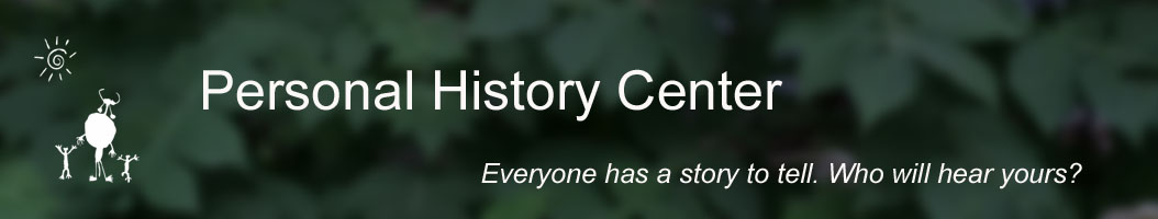 Logo of Personal History Center, life story production company in Lilburn, GA serving the Atlanta Georgia Metro area, providing life story, virtual reality, audio recording, and photo restoration services